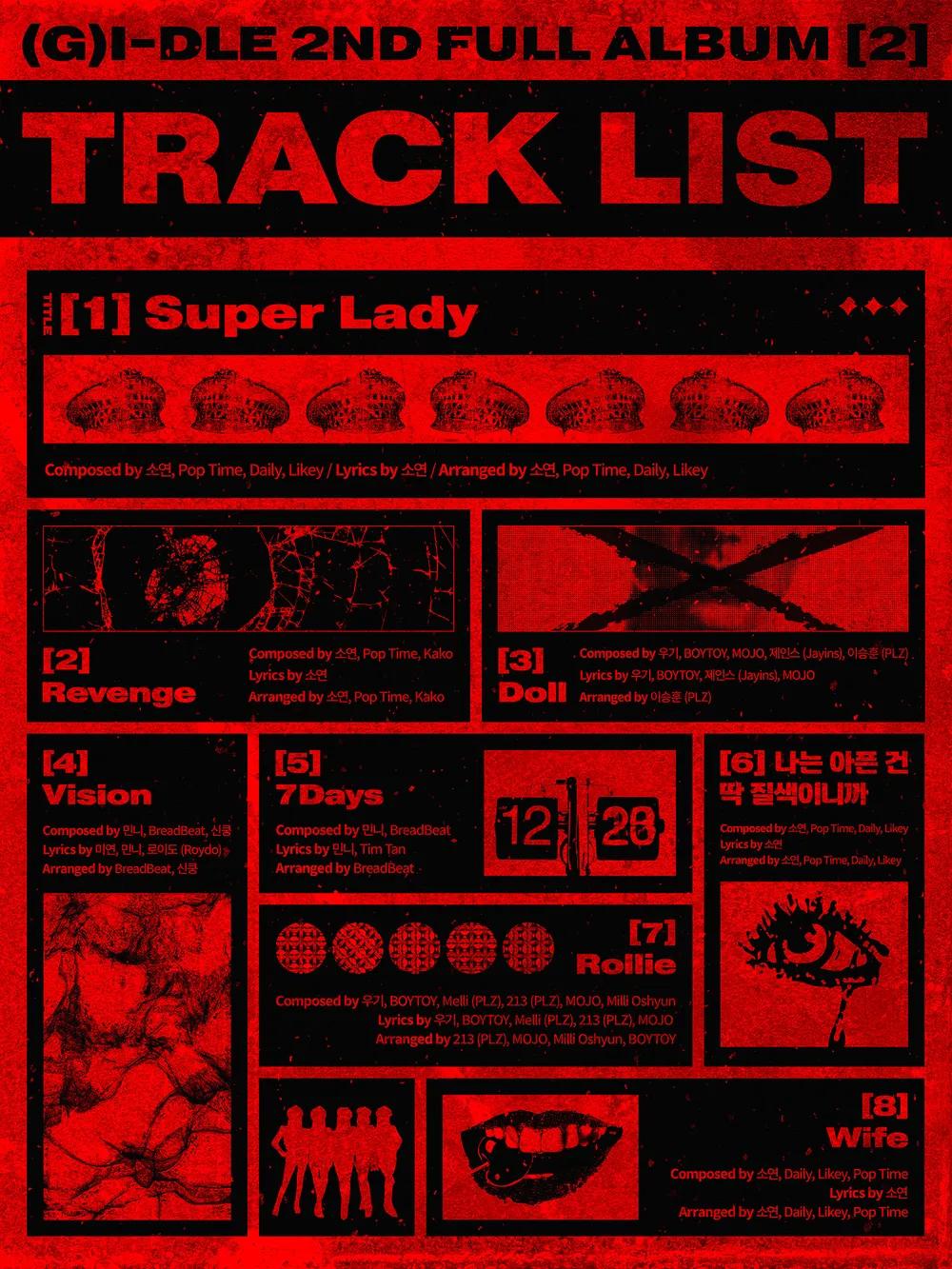 (여자)아이들 ((G)I-DLE) - 2(Two) Track List