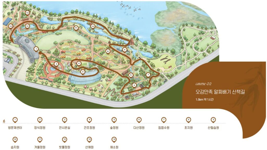 일월수목원 산책길 코스 2