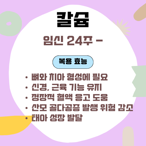 칼슘 복용 시기, 복용 효능